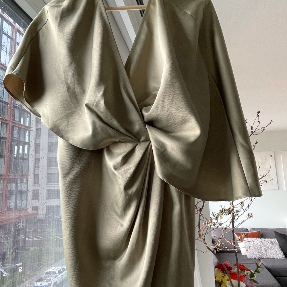 ASOS sage green cocktail dress